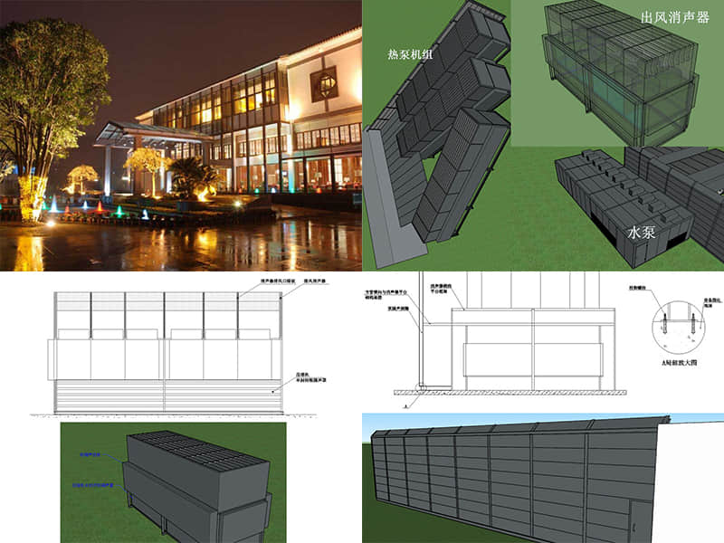 風(fēng)冷冷水(熱泵)機組降噪案例-臺州麗庭鳳凰山莊